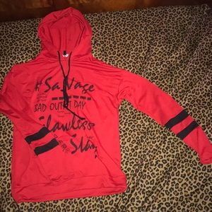 Red hoodie